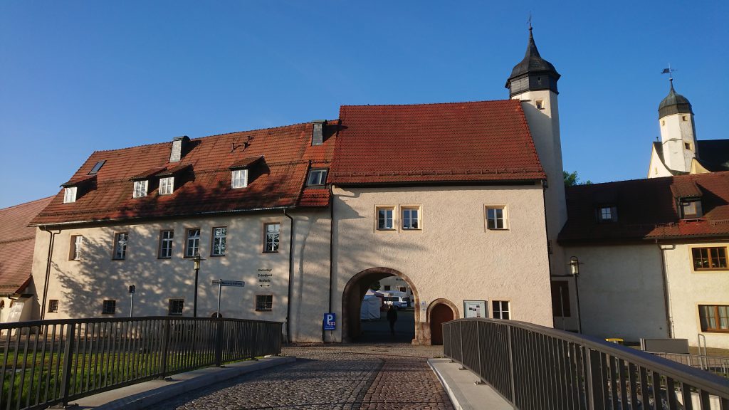 Start am Wasserschloss Klaffenbach, 7h morgens