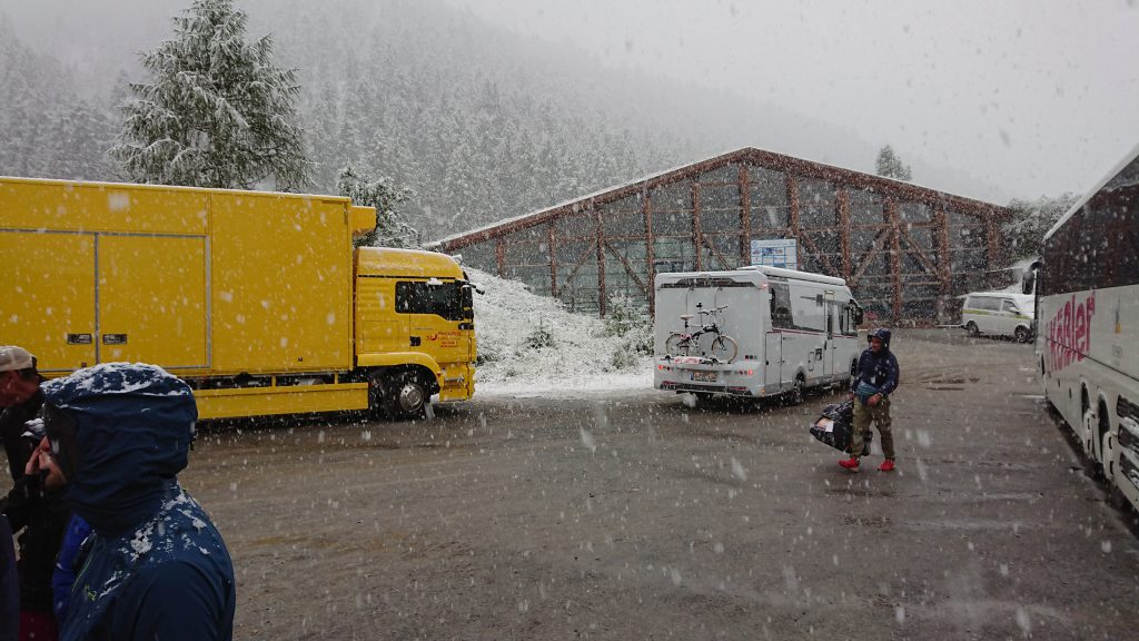 Transalpine Run 2019 - Schnee in Sulden am Abreisetag