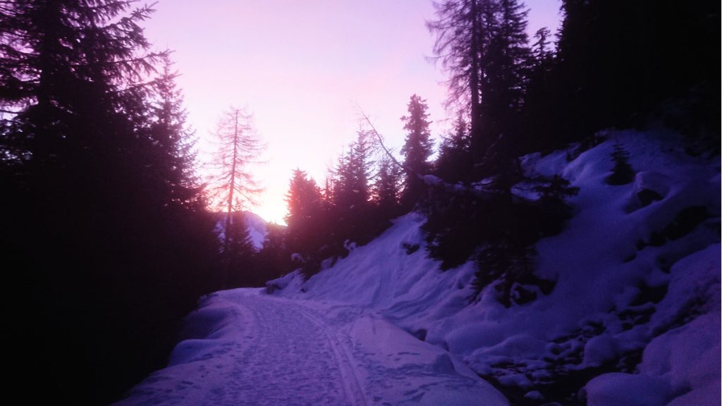 Sonnenaufgang in der Brenner-Gegend - das Läuferherz springt